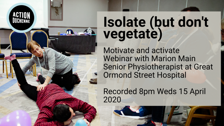 Physiotherapy webinar 1 with Marion Main (Isolate don’t vegetate) AUDIO ONLY