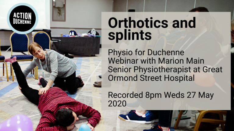 Physiotherapy webinar 4 with Marion Main (splints & orthotics)
